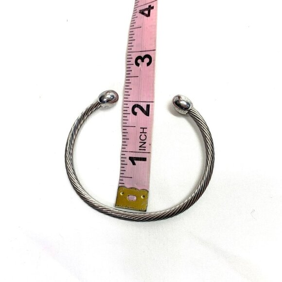 Q-Ray Silver-Plated Deluxe Twisted Band Wellness Bracelet 2.75" Size Large - Picture 9 of 9